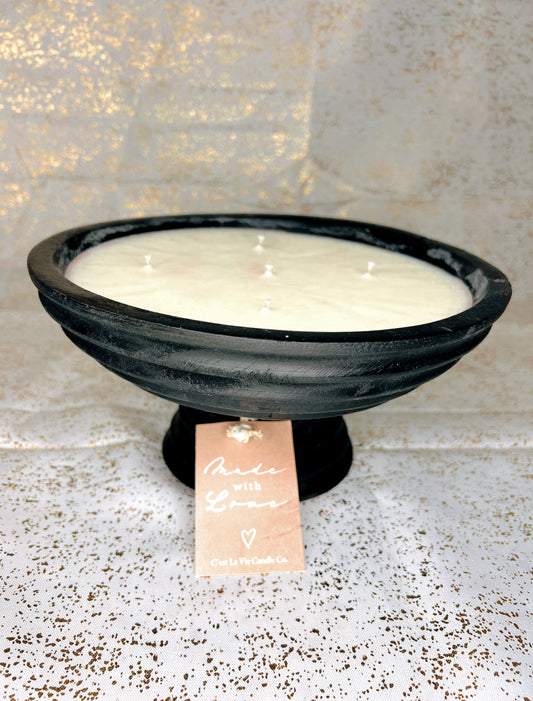 Black Pedestal Bowl