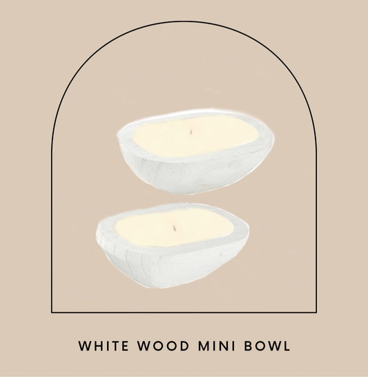 White Wood Mini Bowl