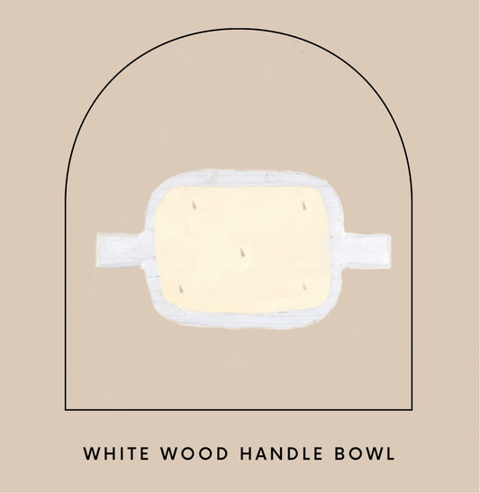 White Wood Handle Bowl